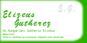 elizeus guthercz business card